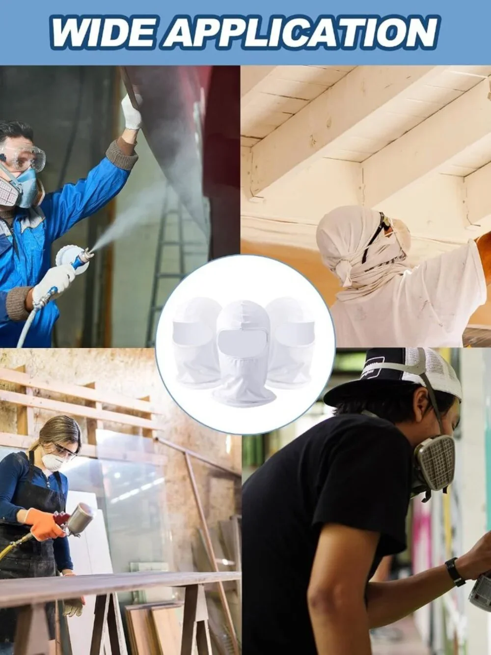 Unisex Painting Spray Socks - Dust & Sanding Protection Hood, Stretchy Mask